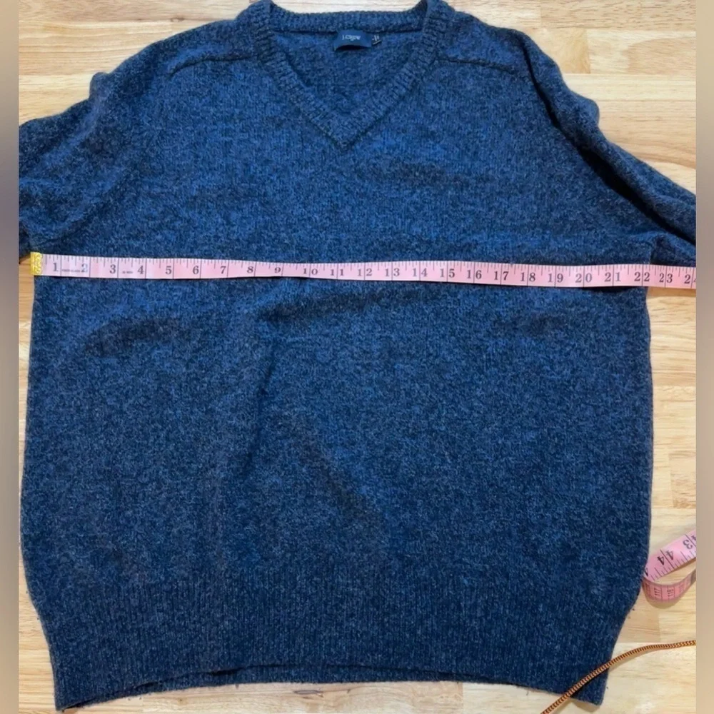 J.Crew Lambswool V-Neck Sweater - Blue, Size L